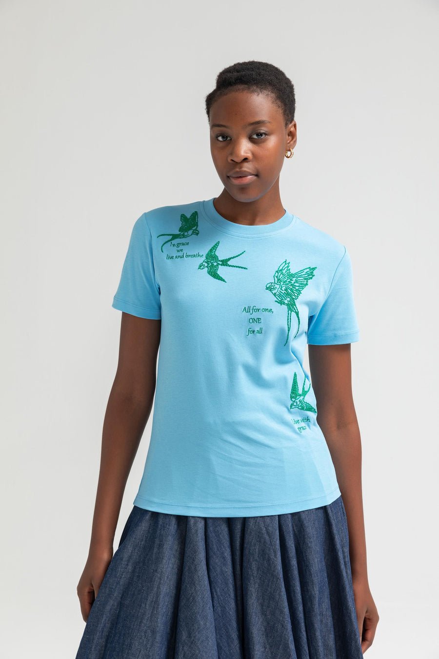 Hattie Nakış T-Shirt