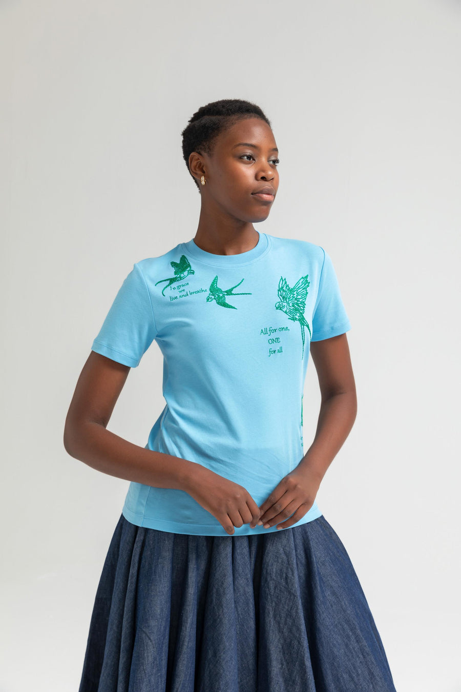 Hattie Nakış T-Shirt